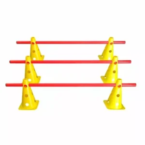 set de 6 conos con huecos de 36 cm con 3 varillas