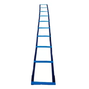 escalera de tela de agilidad de 10 pasos azul