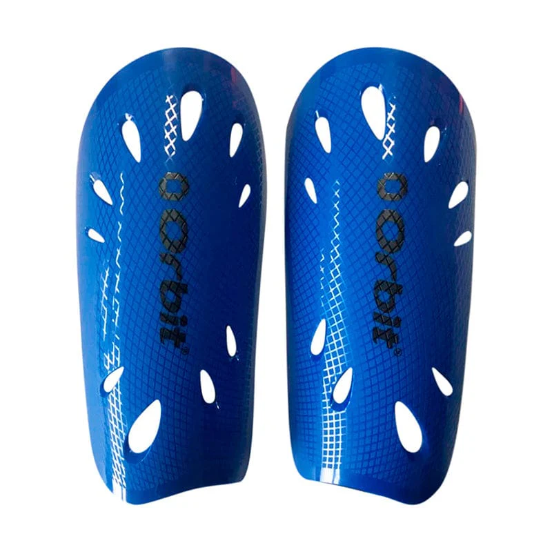 Canilleras de fútbol Orbit 35001 azul con orificios de venta en Deporflex Lima